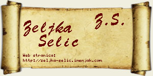 Željka Selić vizit kartica